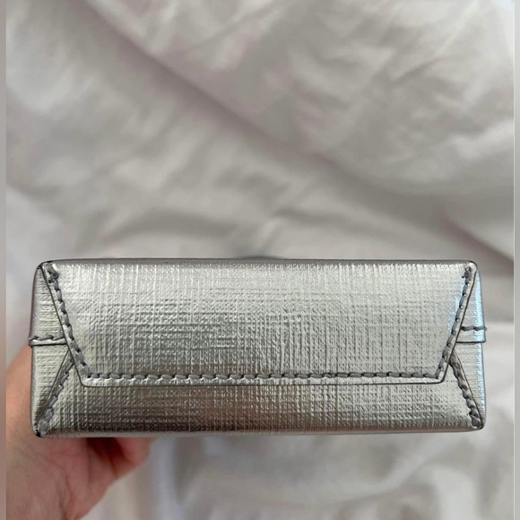 AUTHENTIC - BALENCIAGA PHONE HOLDER BAG in SILVER - Picture 4 of 5